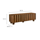 Modway Sorren Scalloped 54" Wood TV Stand - Walnut-Scalloped Door Design