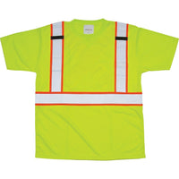SCN Industrial Csa Compliant T-Shirts, Polyester, 2X-Large, High Visibility Lime-Yellow - 3 Pack-Background Colour: High Visibility Lime-Yellow