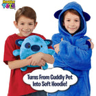 Huggle Pets Blue Puppy Animal Hoodie Sweatshirt and Plush Toy-Great For Road Trips Use it as a Car Pillow