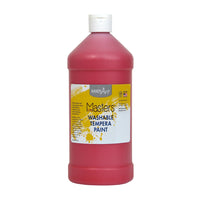 Handy Art Little Masters Washable Tempera Paint - Red - 946 mL-Opaque blendable colours are bright & rich, won't chip, flake or crack when dry