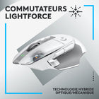Logitech G502 X LIGHTSPEED Wireless Gaming Mouse - White-Lightforce switches: All-new hybrid optical-mechanical switch technology for incredible speed and reliability, as well as precise actuation with crisp response, for hours of performance gaming