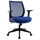 Staples Essentials Mesh Back Fabric Task Chair - Blue-Mesh back and fabric seat