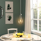Hudson&Canal Twyla 5" Wide Pendant with Glass Shade - Brushed Nickel/Clear-Product Dimensions: 5" L x 5" W x 11.88" H