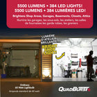 Bell+Howell Quadburst 360 4-Panel Screw-In Shop Ceiling Light-Durable white finish blends with garage and workshop ceilings
