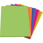 Staples Brights Neon Coloured Copy Paper - Letter - 8-1/2" x 11" - Assorted Colours – Ream-24 lb.