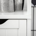 Kleankin Narrow Freestanding Bathroom Linen Tower Cabinet - White-Material: MDF
