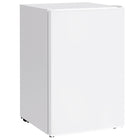 HOMCOM 4.5 cu ft Mini Fridge with Freezer and Wheels - White-Effective and quiet motor ensures a peaceful surrounding
