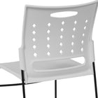 Flash Furniture HERCULES Series Sled Base Stack Chair with Air-Vent Back - White - 5 Pack-Limited Lifetime Warranty on Frame