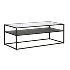Hudson&Canal Ada 46"W Rectangular Coffee Table - Blackened Bronze-An industrial design for your living room, den, and more