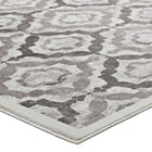 Modway Kalinda Rustic Vintage Moroccan Trellis Area Rug - 5 ft W x 8 ft L - Brown Beige/Ivory-Stain Resistant / Easy To Clean