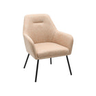Brassex Arlo Accent Chair - Vintage Beige-Powder-Coated steel frame