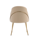 Manhattan Comfort Gracie 24.2" Modern Leatherette Upholstered Dining Chair - Tan and Gold - Set of 2-Minimal Assembly Required. Hardware Included