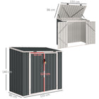 Outsunny 5' x 3' Garbage Bin Shed for 2 Trash Cans-Top chain to attach the lid to the bin lids, so they lift up at once to place the rubbish

