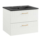 Modway Daybreak 24" Bathroom Vanity - White/Black-Modern Bathroom Vanity