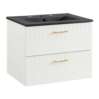Modway Daybreak 24" Bathroom Vanity - White/Black-Modern Bathroom Vanity