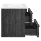 Modway Render 24" Wall-Mount Bathroom Vanity - Charcoal/White-Fixtures Not Included