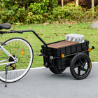 Aosom Multi-Functional Bike Trailer-The red button enables easy installment and disassembly of connector to bicycles 
