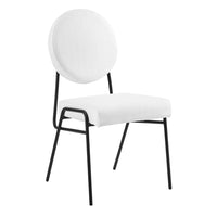 Modway Craft Upholstered Fabric Dining Side Chairs - Black/White - 2 Pack-Mid-Century Modern Dining Chairs