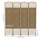 HOMCOM 4 Panel Wave Fiber Freestanding Room Divider for Home Office - Natural-Folding design with four panels and nine metal hinges allows you to create a new look and save space when not in use
