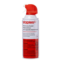 Staples Electronics Duster Compressed Air - 7oz-Designed for cleaning dust and small particles from keyboards and sensitive electronic components