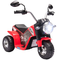 Aosom 6V Kids Electric Ride-On Motorcycle - Red-With the working headlights, this ride-on motorcycle can provide an authentic riding experience for your kids 