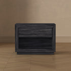 Manhattan Comfort Soren 32" Contemporary 1-Drawer Nightstand - Charcoal Grey-Home Assembly Required (All Hardware Included)