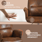 Homy Casa Relax Adjustable Height Office Chair - Suede Brown-The ergonomic backrest design provides superior comfort and promotes better posture support