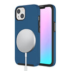 AXS PROTech MagSafe Compatible Dual-layered Anti-Shock Case with Raised Lips for Apple iPhone 13 - Cobalt Blue-Shock resistant
