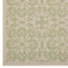 Modway Ariana Vintage Floral Trellis Indoor/Outdoor Area Rug - 8 ft W x 10 ft L - Light Green/Beige-Stain Resistant / Easy To Clean