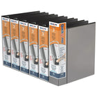 QuickFit Pro Heavy Duty Binder - Single Touch Pin-Lock - 3" - Black - 6 Pack-3 Ring Binder