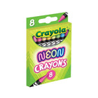 Crayola Neon Crayons - 8 Count-Crayons are double wrapped to prevent breakage
