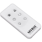Seville Classics UltraSlimLine Oscillating Tower Fan with Light - White-Remote control for convenient access (1 cell battery included)