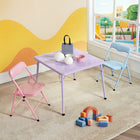Homy Casa Kid's 3-Piece Table & Chairs Set-Non-Slip Feet for Stability - Anti-slip pads ensure steady support while protecting floors from damage or scratches.