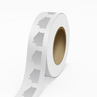 JAM Paper Standard Label Rolls - House Shaped - 1 7/8 x 2 7/8 - Silver Metallic Foil - 125 Labels/Roll-Colour: Durable Silver Shiny Foil | Make your mail stand out with colourful shipping address labels.