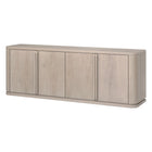 Hudson&Canal Vance Rectangular TV Stand for TV's up to 78" - Alder White-The top has a weight capacity of 75lbs, lower shelves can hold up to 40 lbs each