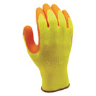Atlas Natural Rubber Latex Rough Grip Glove - Poly/Cotton Liner - HiVis Orange/Yellow - Small -Natural Rubber Latex