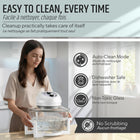 Granitestone Big Boss 16 qt Extra Large Glass Air Fryer with 3 Cooking Sections and Stainless Steel Racks - White-Extra large 16 quart capacity with 3 cooking levels: 16 qt interior fits multiple dishes, includes 3 cooking levels, easy clean nonstick surface, plus cookbook with 50 recipes