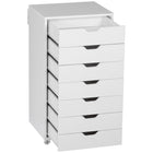 Vinsetto Mobile Letter/A4 Filing Cabinet with Drawers & Wheels - White-Elegant design will match your space and bring cohesion to your office
