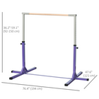 Soozier Toddler Professional Gymnastics Bar - Purple-Strong and solid steel tube with powder coated