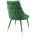 Modway Adorn Performance Velvet Dining Side Chair - Emerald - 2 Pack-Dense Foam Padding