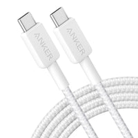 Anker 10' USB-C to USB-C Cable - White-High Quality: Guaranteed quality materials and proven through internal testing to withstand holding up to 80 kg without breaking and lifespan up to 12000 times