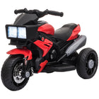 Aosom 6V Kids Electric Pedal Motorcycle with Music - Red-With the working headlights, this ride-on motorcycle can provide an authentic riding experience to your kids 