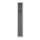 Ceha RH Series 1-Tier Locker with Louver Vents and Recessed handle - Bank of 1 - Light Grey-Ideal for gyms, schools, industrial facilities, and employee change rooms