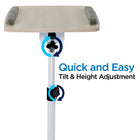Mount-It! Height Adjustable Rolling Laptop Cart-8