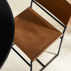 Modway Thatcher Leather and Metal Dining Chair - Tan-Fully Assembled