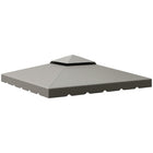 Outsunny 10' L x 10' W Gazebo Replacement Canopy Top - Grey-ONLY fit Outsunny 9.8' x 9.8' (3 x 3 m) gazebo