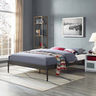 Modway Elsie Queen Bed Frame - Brown-Sturdy Powder Coated Steel Frame