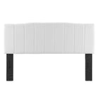 Modway Camilla Channel Tufted Performance Velvet Full/Queen Headboard - White-Vertical Striped Channel Tufting