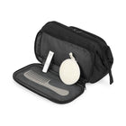 Bugatti Uptown Essential Toiletry Bag - Black-Interior wet zippered pocket providing a dedicated space for damp or wet items, enhancing convenience and functionality