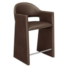 Modway Talia 37" Vegan Leather Counter Stool - Espresso-Premium Vegan Leather Upholstery